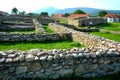 Walls and ruins in Ulpia Traiana Augusta Dacica Sarmizegetusa