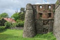 Walls and ruins of Uzhgorod castle Royalty Free Stock Photo