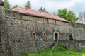 Walls and ruins of Uzhgorod castle Royalty Free Stock Photo