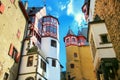 Walls surrounding inner courtyard of Eltz Castle in Rhineland-Palatinate, Germany Royalty Free Stock Photo