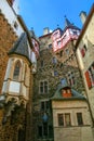 Walls surrounding inner courtyard of Eltz Castle in Rhineland-Palatinate, Germany Royalty Free Stock Photo