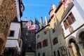 Walls surrounding inner courtyard of Eltz Castle in Rhineland-Palatinate, Germany Royalty Free Stock Photo