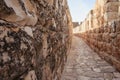 The walls surrounding the Old City of Jerusalem, ramparts walk a Royalty Free Stock Photo