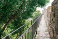 The walls surrounding the Old City of Jerusalem, ramparts walk a Royalty Free Stock Photo