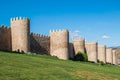 Walls surrounding Spanish city of Avila, turrets