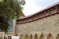 Walls of Tallinn fortress, Estonia. The walls and the many gates are still largely extant today.