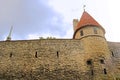 Walls of Tallinn fortress, Estonia. The walls and the many gates are still largely extant today