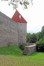 Walls of Tallinn fortress, Estonia. The walls and the many gates are still largely extant today