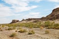 Walls of Toprak-Kala fortress in Kyzylkum desert