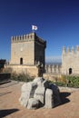 Walls and towers of Almodovar Del Rio castle, Spain Royalty Free Stock Photo