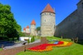 Walls and towers of old Tallinn, Estonia Royalty Free Stock Photo