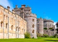 Walls and towers of Windsor Castle near London, UK Royalty Free Stock Photo
