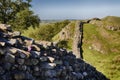 Walltown Crags looking east Royalty Free Stock Photo