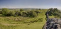 Walltown Crags looking west Royalty Free Stock Photo