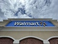 Walmart exterior looking up at building sign