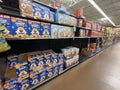 Walmart grocery store interior cereal aisle frosted flakes