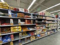 Walmart grocery store interior cereal and pancake section