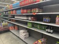 Walmart grocery store interior empty drink section