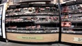 Walmart grocery store interior empty meat shelf