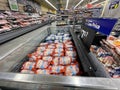 Walmart grocery store interior frozen shrimp