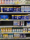 Walmart grocery store interior Lysol sanitizer on shelf