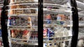 Walmart grocery store interior milk section blown out