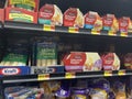 Walmart grocery store interior Sargento cheese variety Royalty Free Stock Photo