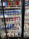 Walmart grocery store interior silk milk section and prices