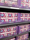 Walmart grocery store interior Valentines candy side view