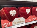 Walmart grocery store interior Valentines chocolate hearts