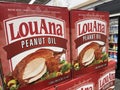 Walmart grocery store Lou Ana peanut oil large box side view