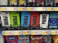 Walmart grocery store Prime drink mix and prices Royalty Free Stock Photo