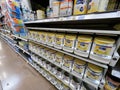 Walmart interior baby formula section canisters of enfamil