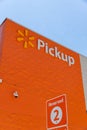 Walmart Pickup area and signage for online ordering of groceries