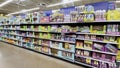 Walmart retail store interior Easter candy wall of value