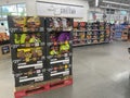 Walmart retail store interior Halloween candy display