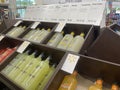 Walmart retail store interior wine laying in a wooden case