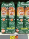 Walmart retail store Off insect repellant 2 pack