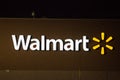 Walmart Sign and Logo at night