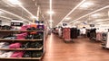 Walmart super center interior long pan apparel area seasonal change to Winter in Georgia