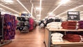 Walmart super center interior long pan apparel area seasonal change to Winter in Georgia warm