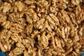 Walnut. Background of a large number of new crop Royalty Free Stock Photo