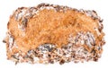 Walnut Bread (isolated on white) Royalty Free Stock Photo