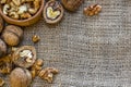 Walnut close-up view from above Royalty Free Stock Photo