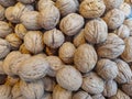 Walnut closeup. Food nut background Royalty Free Stock Photo