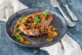 Walnut-crusted pork chop Royalty Free Stock Photo