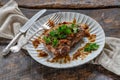 Walnut-crusted pork chop Royalty Free Stock Photo