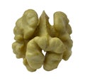 Walnut kernel isolated on white background. Dry nut, snack carved on white for quick one-click selection Royalty Free Stock Photo