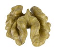 Walnut kernel isolated on white background. Dry nut, snack carved on white for quick one-click selection Royalty Free Stock Photo