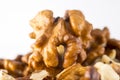 Walnut kernel macro Royalty Free Stock Photo